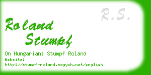 roland stumpf business card